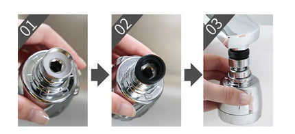 Kitchen Faucet Aerator with Filter and Extension Adapter - Back of house
