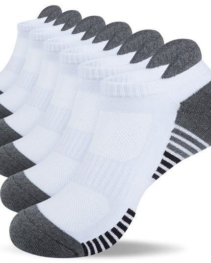 Lapulas Athletic Running Ankle Socks, Low Cut Cushioned Anti - Blister Tab Sports Socks Men Women 6Pairs - Back of the warehouse