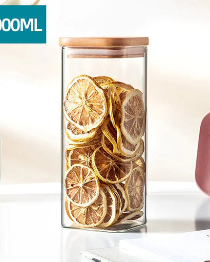 Minimalist Glass Storage Jar - Back of house
