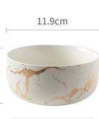 Gold pattern white 4.5 inches