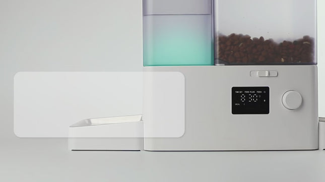 ROJECO 2-in-1 Automatic Pet Feeder &amp; Gravity Water Station (8.5L Button Version)