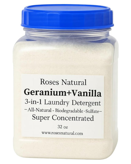 Rouge Luxe 3 - in - 1 Laundry Powder – (32 oz.), HE Compatible, Fine Musky Fragrance, Luxury Natural Detergent, Fabric Softener & Stain Remover – Plant - Based, Non - Toxic, Made in the USA - Back of the warehouse
