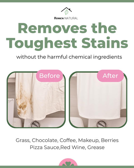 Rouge Luxe 3 - in - 1 Laundry Powder – (32 oz.), HE Compatible, Fine Musky Fragrance, Luxury Natural Detergent, Fabric Softener & Stain Remover – Plant - Based, Non - Toxic, Made in the USA - Back of the warehouse