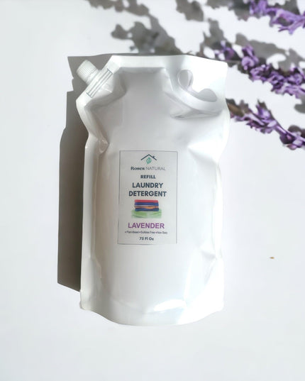 Rouge Luxe 3 - in - 1 Laundry Powder – (32 oz.), HE Compatible, Fine Musky Fragrance, Luxury Natural Detergent, Fabric Softener & Stain Remover – Plant - Based, Non - Toxic, Made in the USA - Back of the warehouse