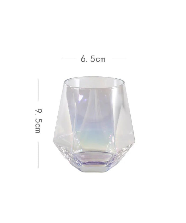 Six - Range Diamond Glass Whiskey Cup for Home Use - Back of house